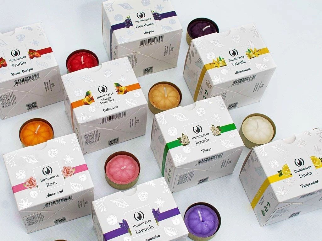 Velas Cubo (12 u) - LIMON