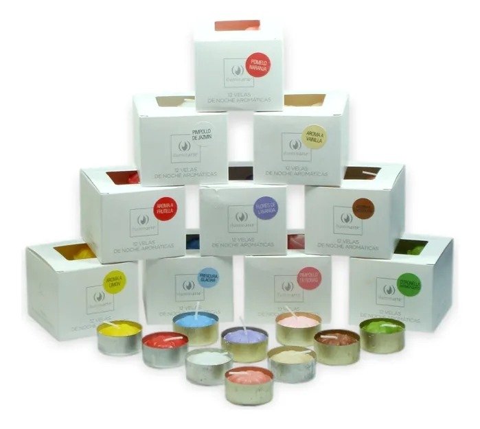 Velas Cubo (12 u) - VAINILLA