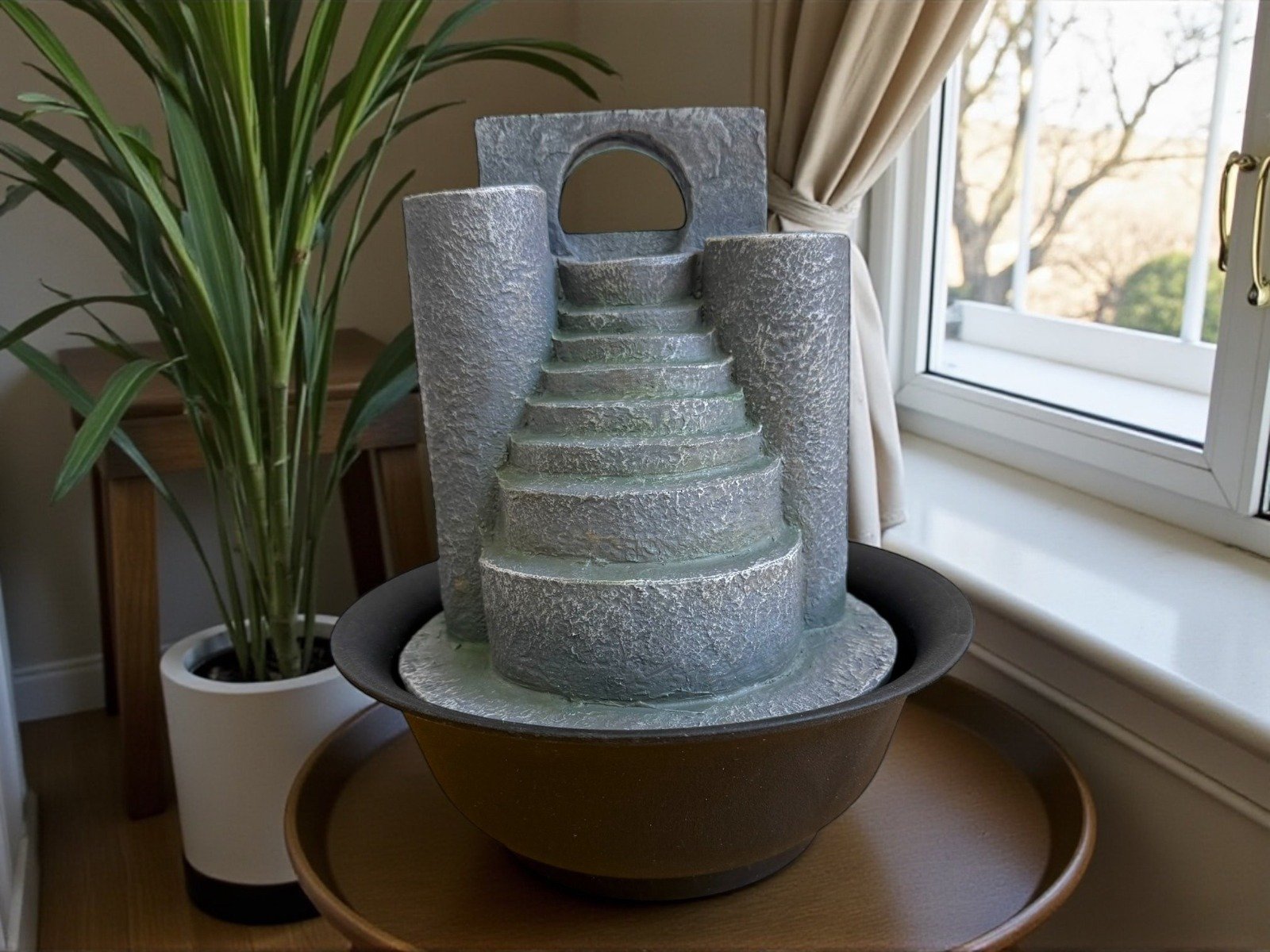 Fuente de Agua con portavelas 24 cm