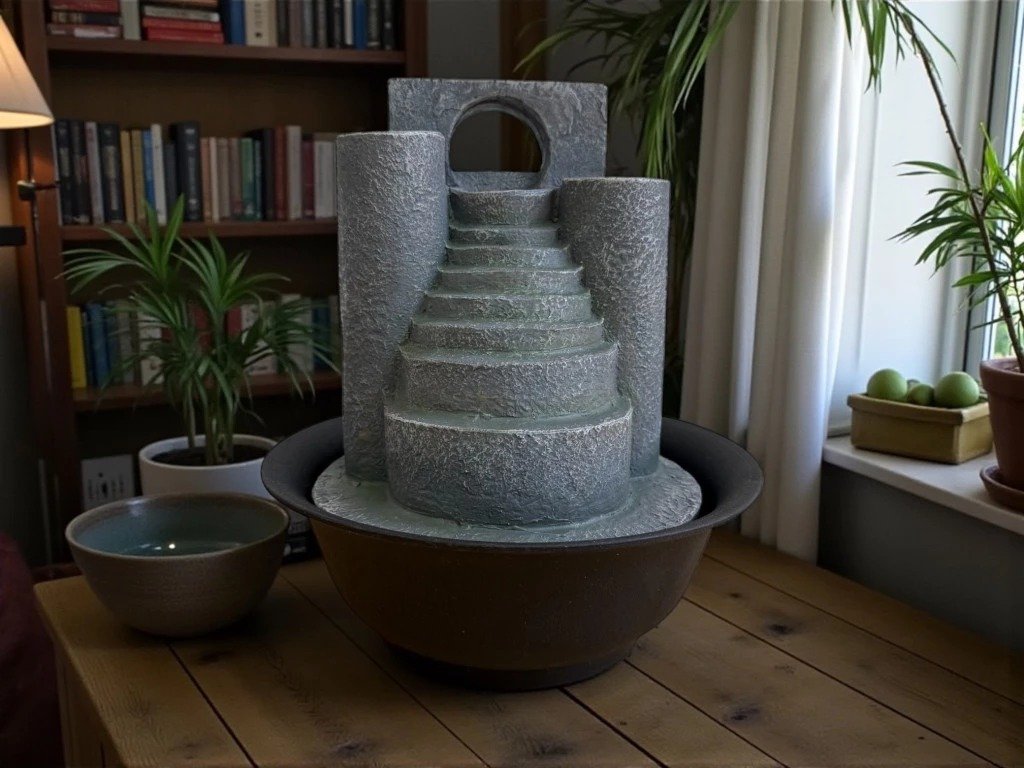 Fuente de Agua con portavelas 24 cm