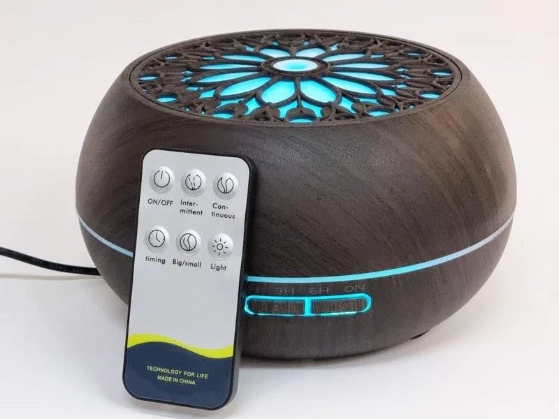 Humidificador Flor c/luz led s/filtro con c/remoto