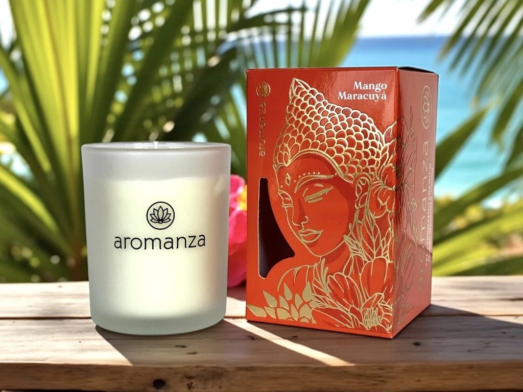 Vela Aromática Premium Aromanza MANGO MARACUYA